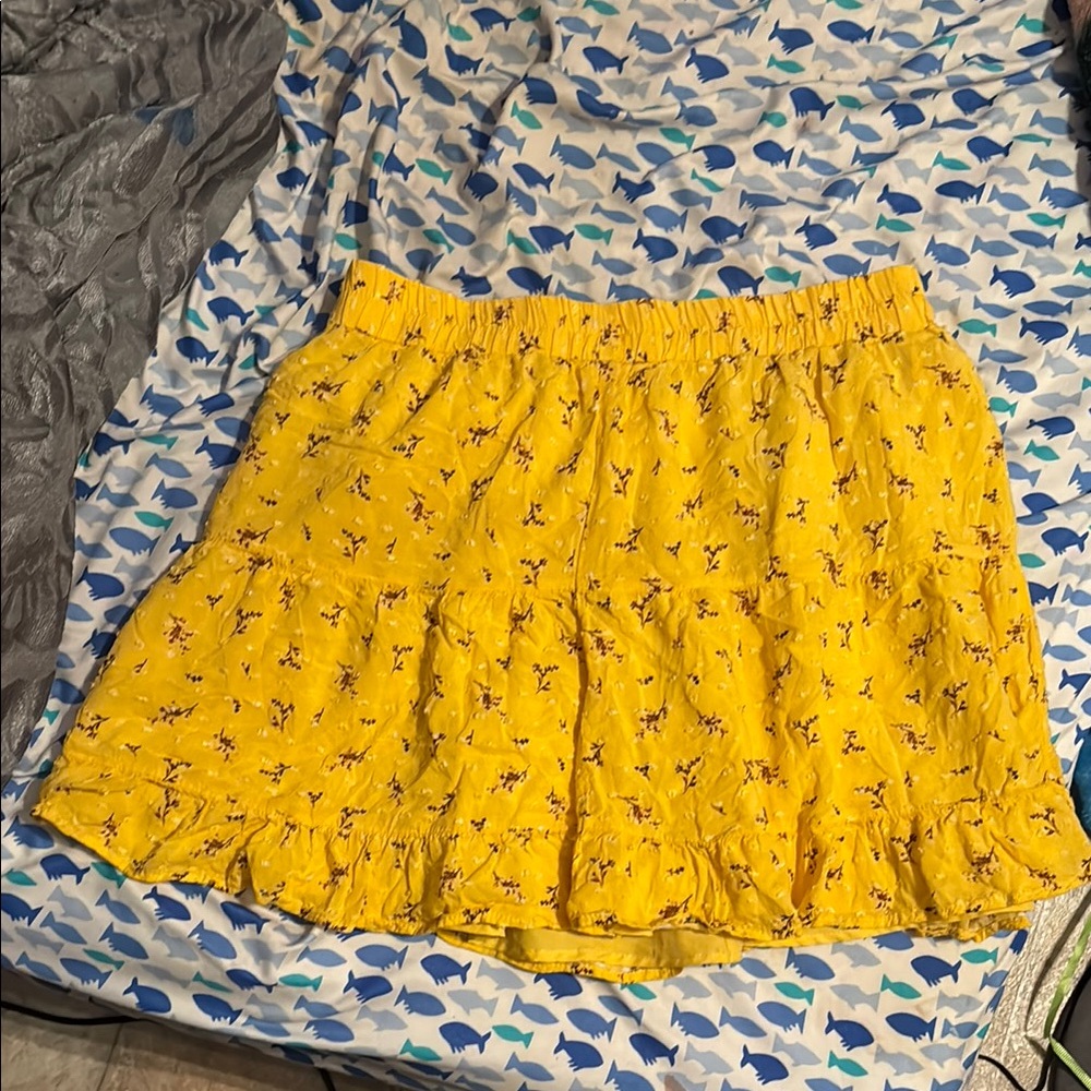 Yellow Floral Women's Skirt